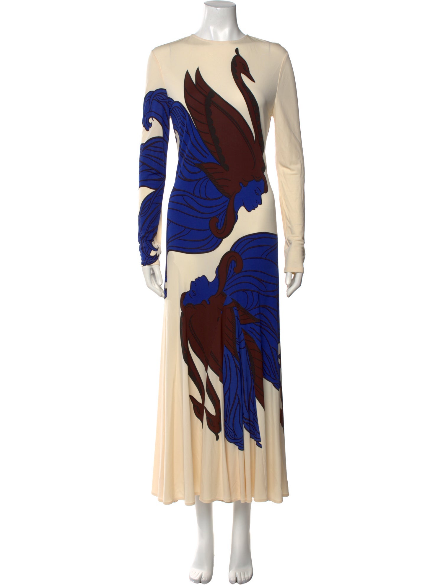 Tory Burch Printed Long Dress - Neutrals Dresses, Clothing