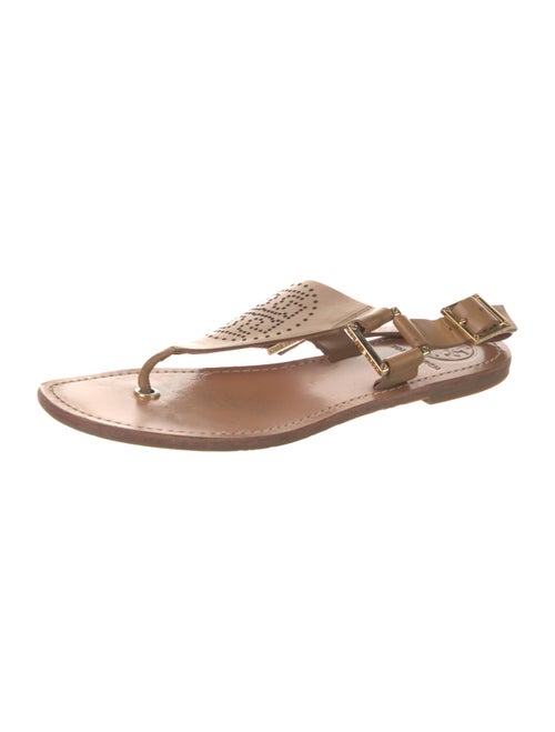 Tory Burch Leather Lasercut Accents Slides