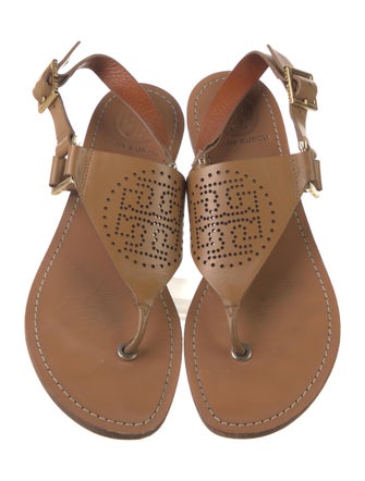 Tory Burch Leather Lasercut Accents Slides