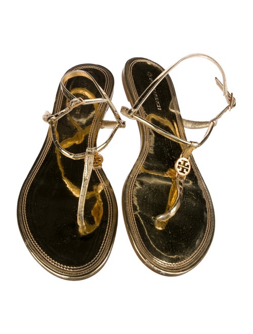 Tory Burch Patent Leather T-Strap Sandals