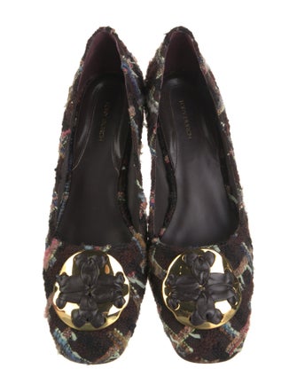 Tory Burch Tweed Printed Pumps