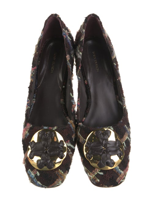 Tory Burch Tweed Printed Pumps