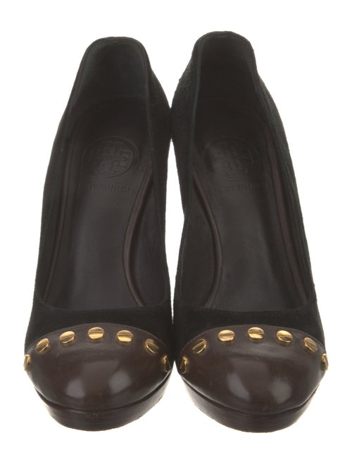 Tory Burch Suede Studded Accents Pumps