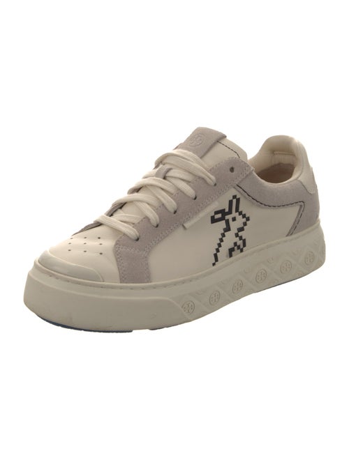 Tory Burch Leather Graphic Print Sneakers