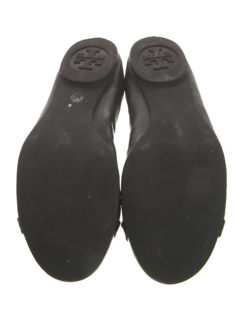 Tory Burch Leather Bow Accents Ballet Flats