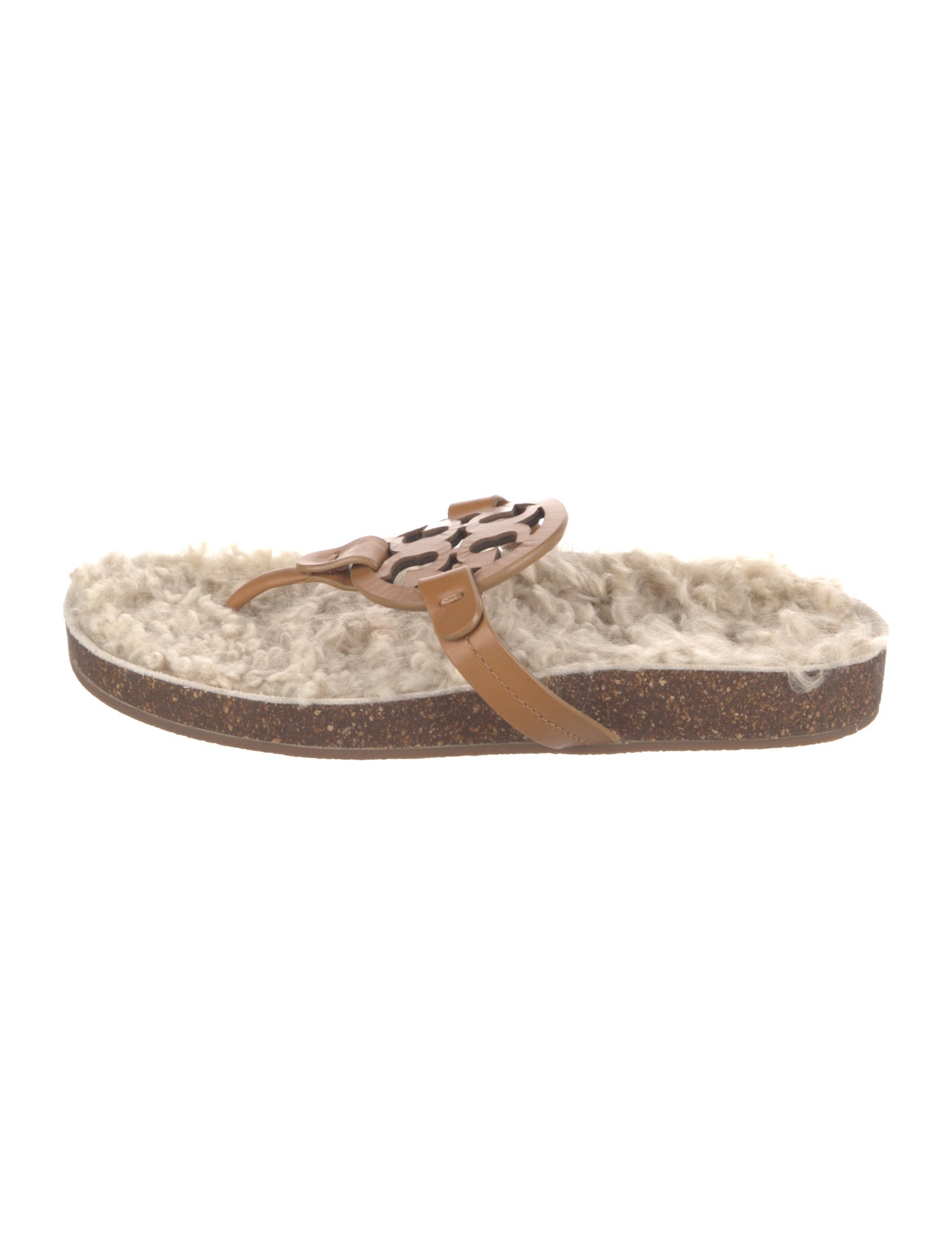 Tory Burch Leather Lasercut Accents Flip Flops