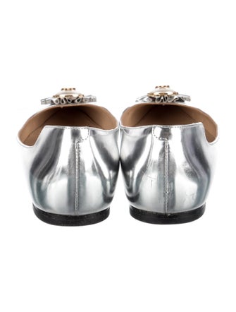 Tory Burch Patent Leather Ruffle Embellishment Flats