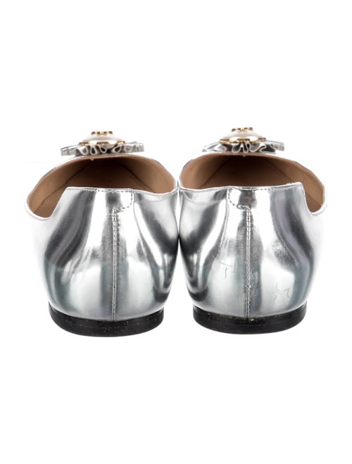 Tory Burch Patent Leather Ruffle Embellishment Flats