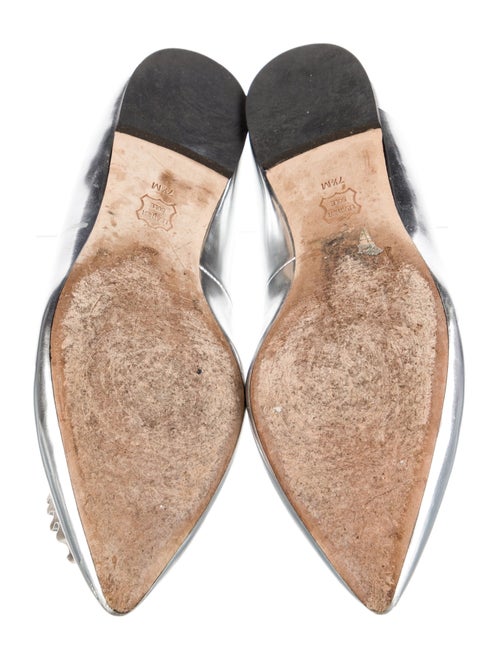 Tory Burch Patent Leather Ruffle Embellishment Flats