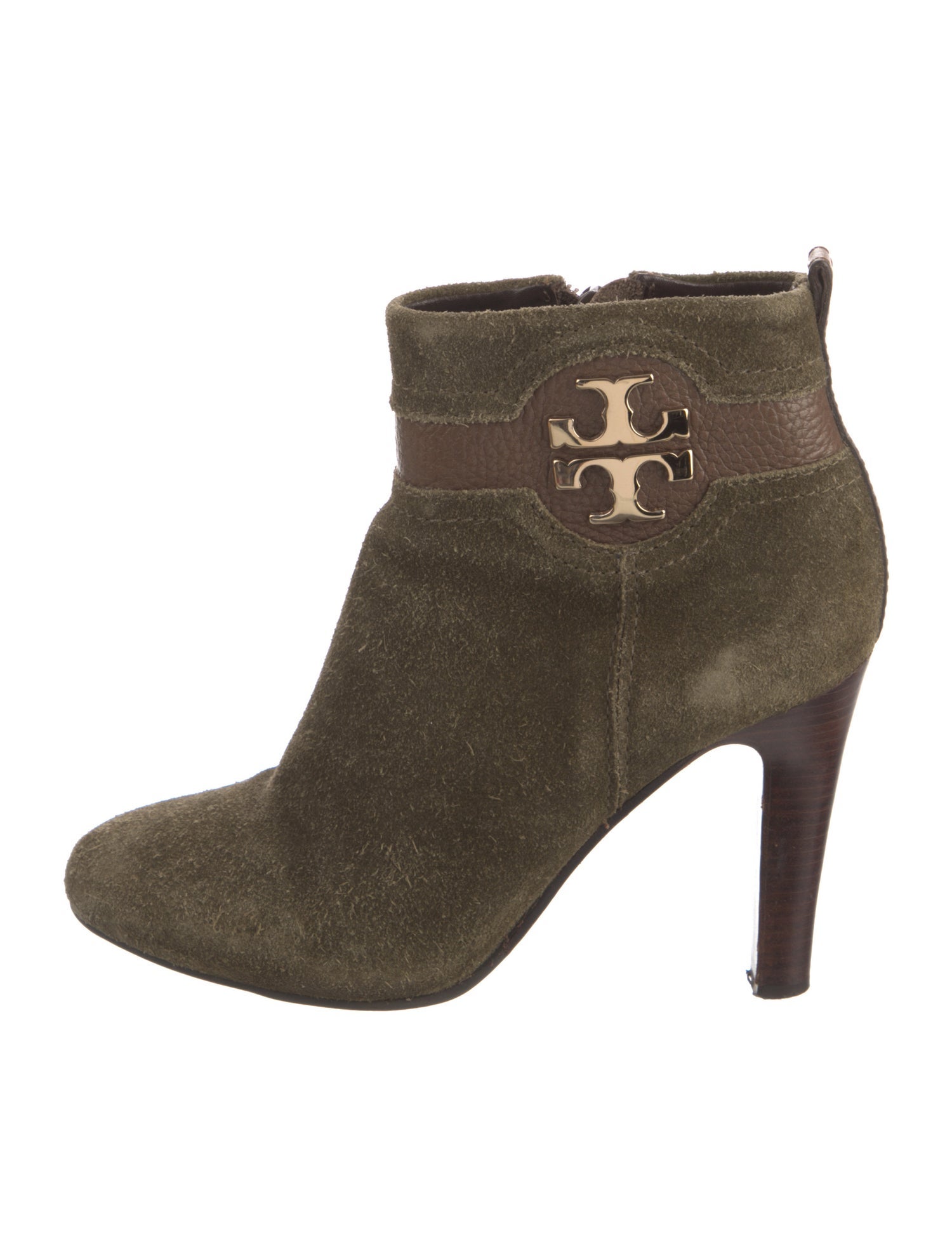 Tory Burch Signature Logo Suede Boots