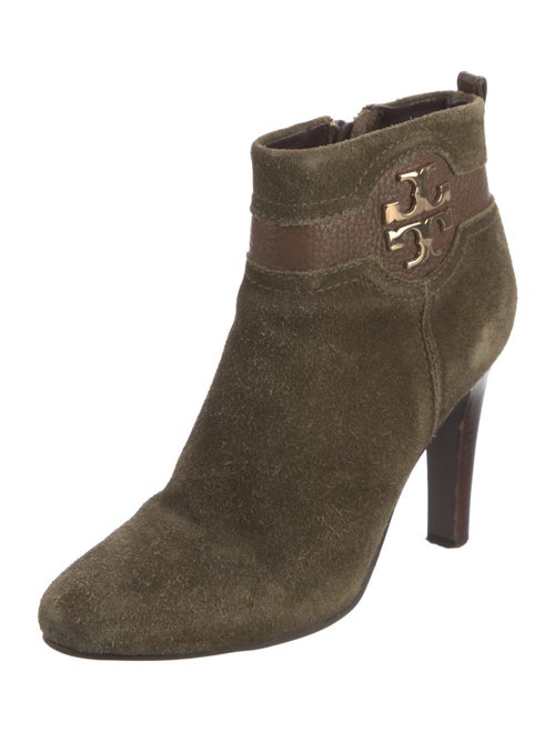 Tory Burch Signature Logo Suede Boots