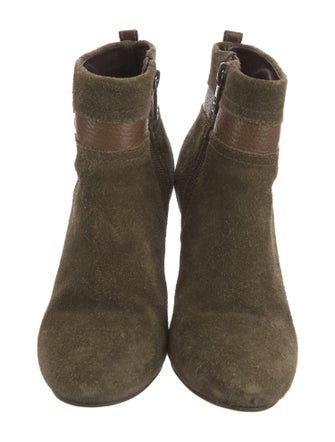 Tory Burch Signature Logo Suede Boots
