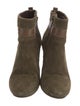 Tory Burch Signature Logo Suede Boots
