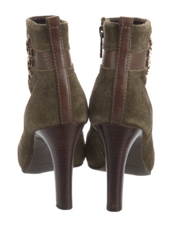 Tory Burch Signature Logo Suede Boots