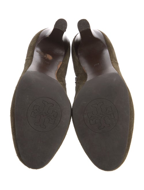 Tory Burch Signature Logo Suede Boots