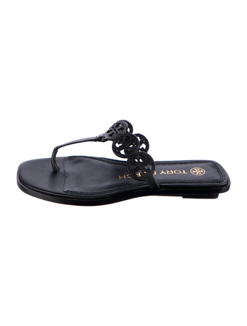 Tory Burch Leather Cutout Accent Slides