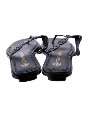 Tory Burch Leather Cutout Accent Slides