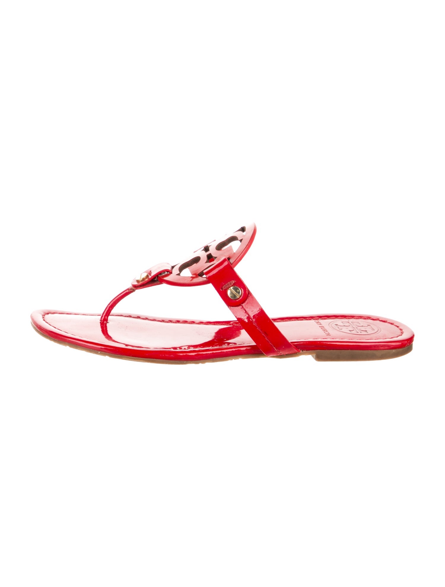 Tory Burch Patent Leather Flip Flops