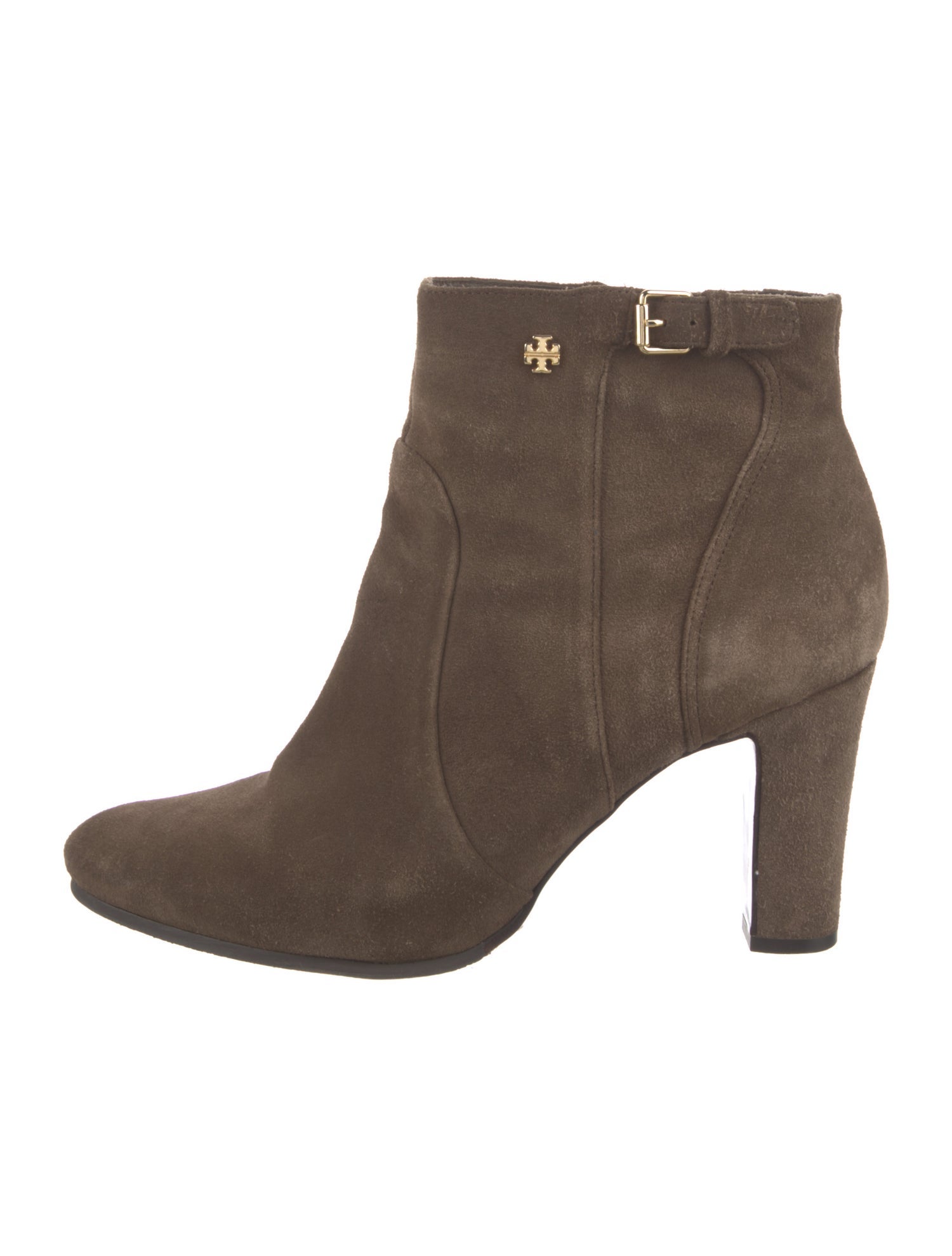 Tory Burch Signature Logo Suede Boots