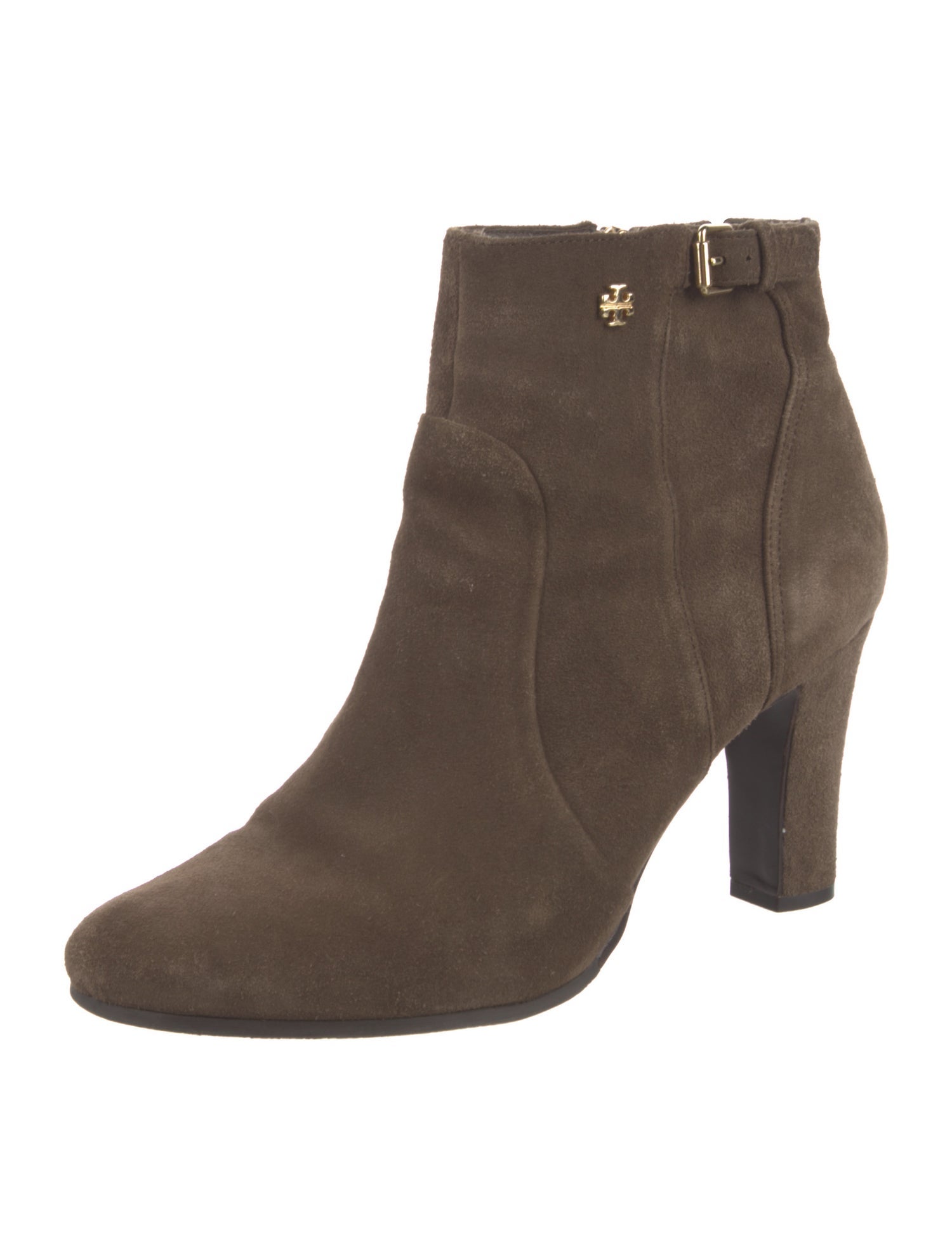 Tory Burch Signature Logo Suede Boots