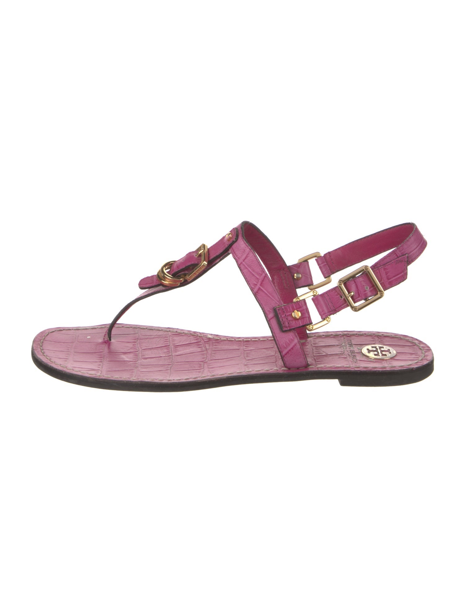 Tory Burch Leather T-Strap Sandals