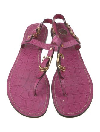 Tory Burch Leather T-Strap Sandals