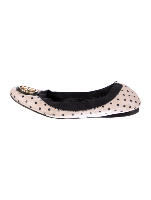 Tory Burch Leather Polka Dot Print Ballet Flats