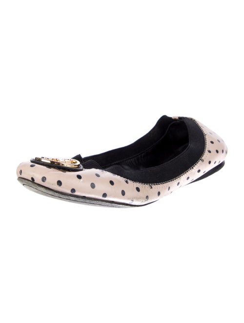 Tory Burch Leather Polka Dot Print Ballet Flats