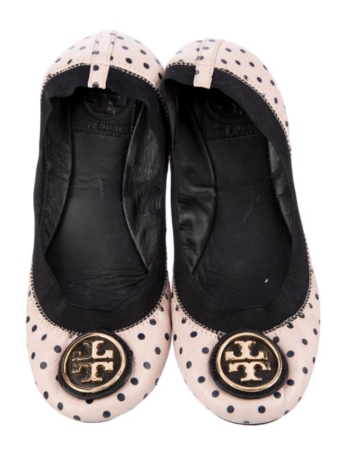 Tory Burch Leather Polka Dot Print Ballet Flats