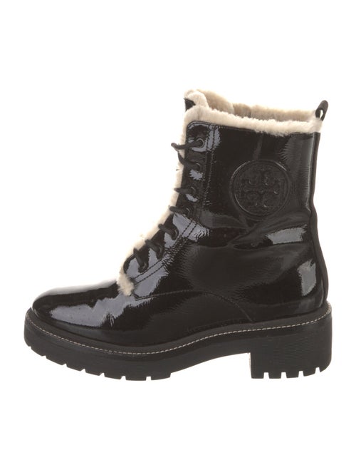 Tory Burch Patent Leather Combat Boots