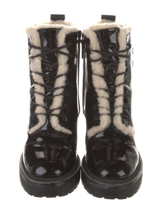 Tory Burch Patent Leather Combat Boots