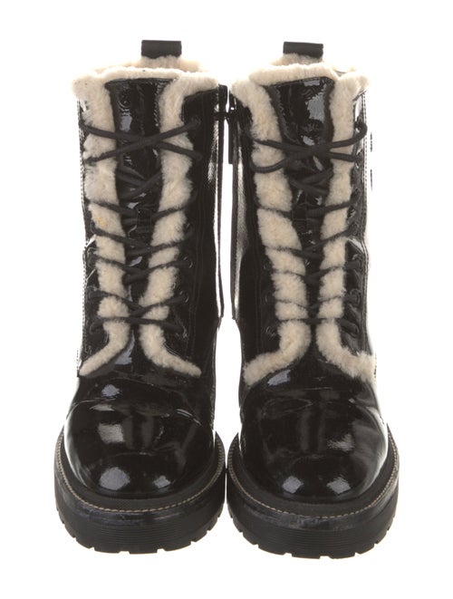 Tory Burch Patent Leather Combat Boots