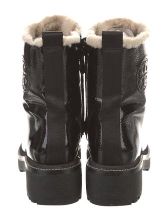 Tory Burch Patent Leather Combat Boots