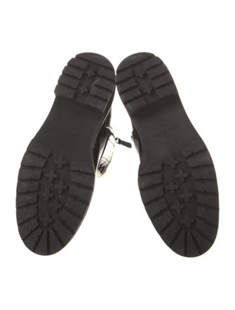 Tory Burch Patent Leather Combat Boots