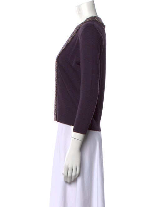 Tory Burch Merino Wool Open Front Sweater