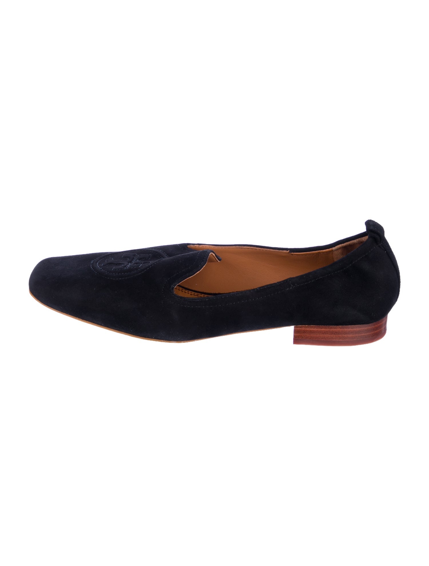 Tory Burch Signature Logo Suede Loafers