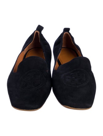 Tory Burch Signature Logo Suede Loafers
