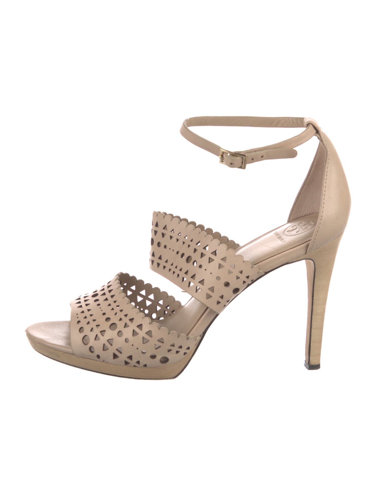 Tory Burch Leather Lasercut Accents Sandals