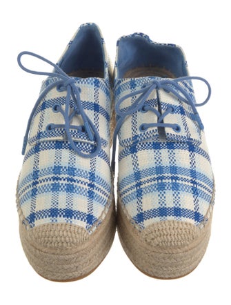Tory Burch Plaid Print Espadrilles