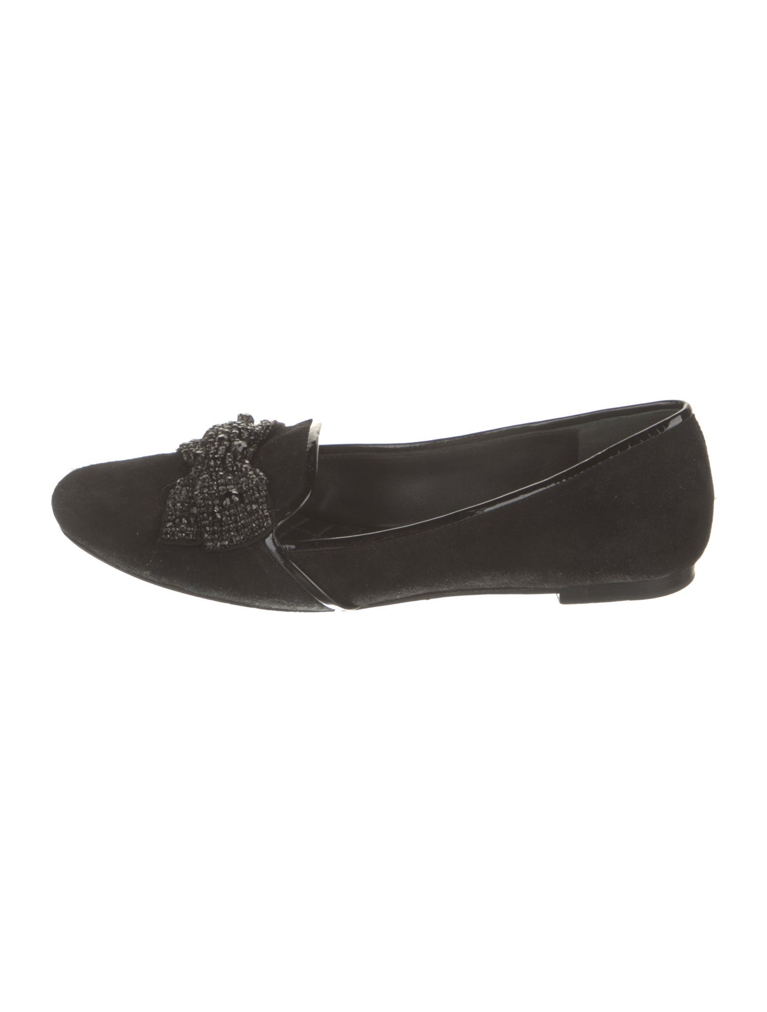Tory Burch Suede Bow Accents Loafers