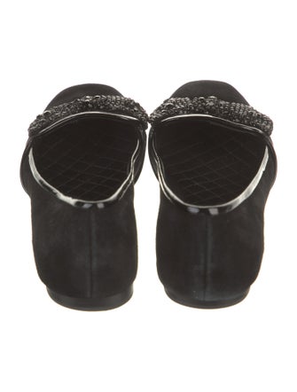 Tory Burch Suede Bow Accents Loafers