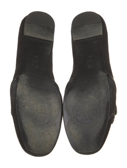 Tory Burch Suede Bow Accents Loafers