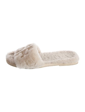 Tory Burch Shearling Slides
