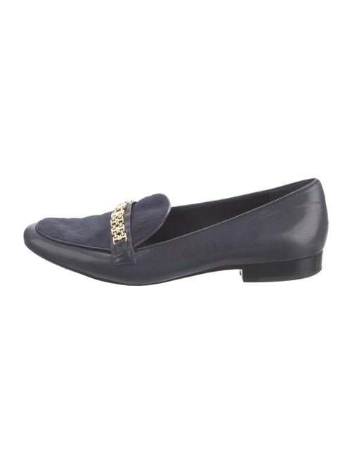 Tory Burch Leather Chain-Link Accents Loafers