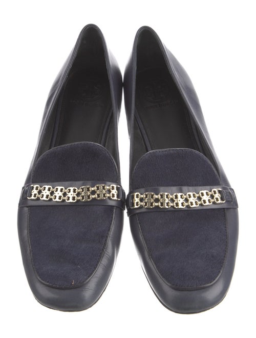 Tory Burch Leather Chain-Link Accents Loafers