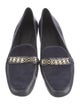 Tory Burch Leather Chain-Link Accents Loafers