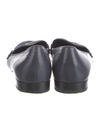 Tory Burch Leather Chain-Link Accents Loafers