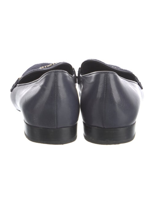 Tory Burch Leather Chain-Link Accents Loafers