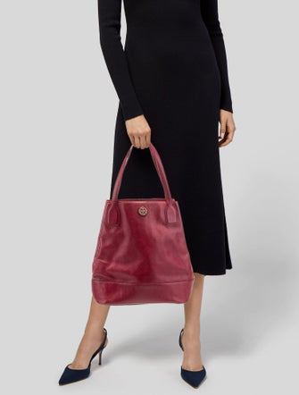 Tory Burch Leather Bucket Bag