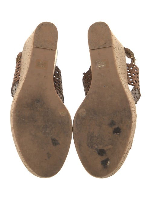 Tory Burch Leather Lasercut Accents Slingback Sandals